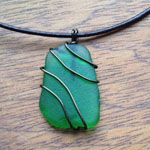 Green Seaglass Earrings