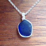 Green Seaglass Earrings